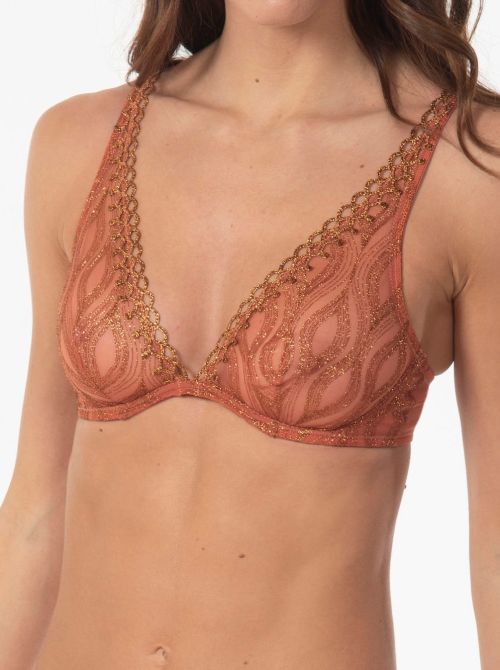 Arabian Night wired bra, terracotta