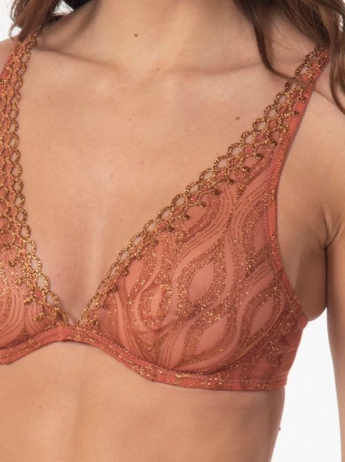 Arabian Night wired bra, terracotta Valery Prestige