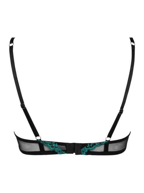 Secret Emerau triangle bra with underwire, or glamor, noir vert