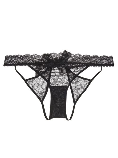 Boite a Desir Slip in pizzo, nero