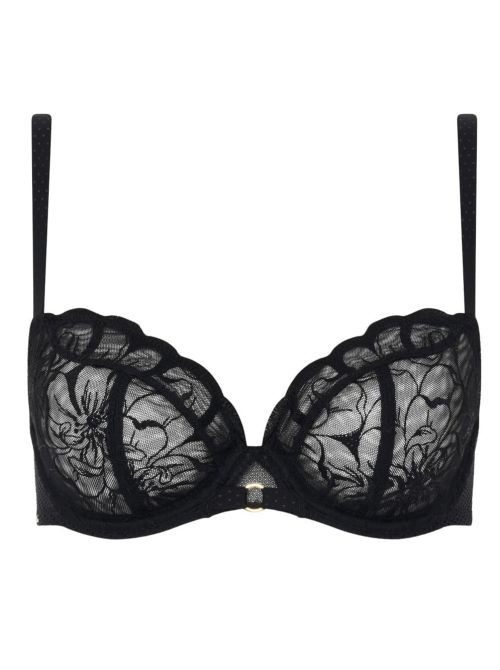 Fleurs Reggiseno con ferretto, nero