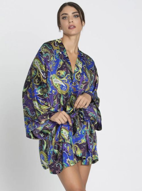 Dentelle Cashmer kimono in seta