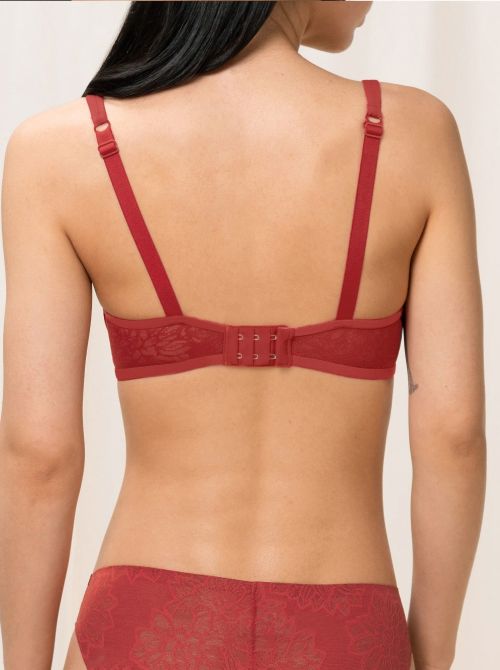 Fit Smart P non-wired bra with padding, spicy red