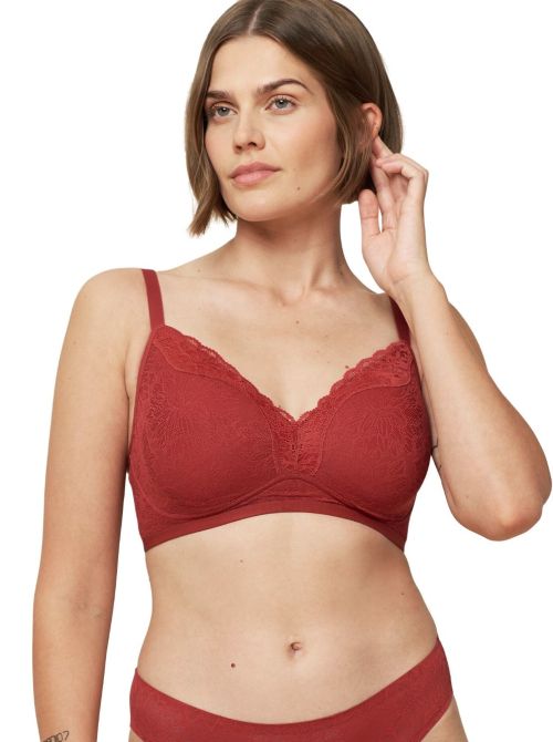 Fit Smart P01 non-wired bra with 4D padding, spicy red