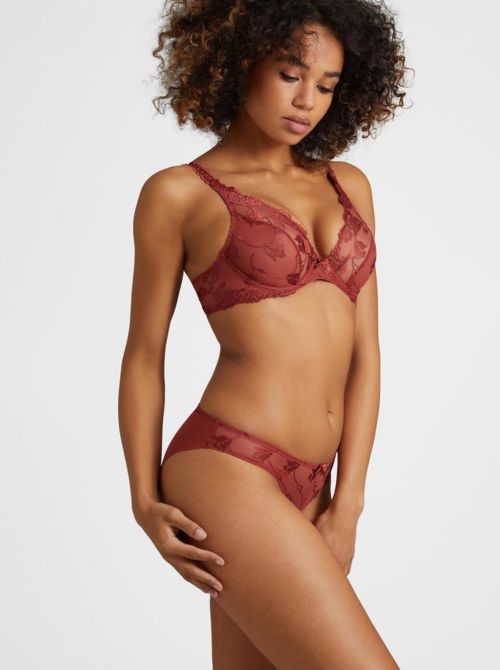 Softessence Underwired Triangle bra, terracotta