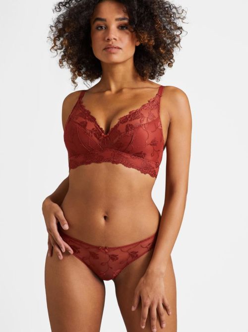 Softessence thong, terracotta AUBADE