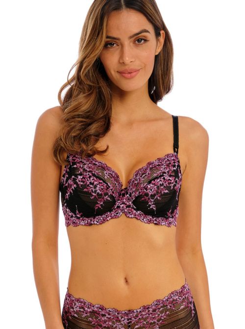 Embrace Lace reggiseno con ferretto, black and berry WACOAL