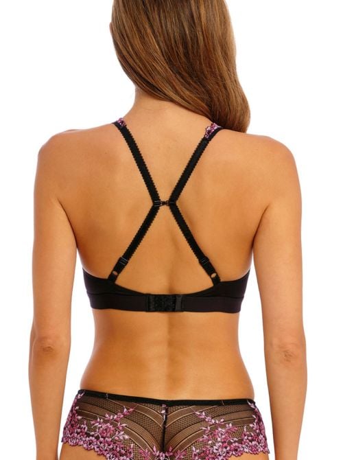 Embrace Lace reggiseno scollo profondo, black and berry
