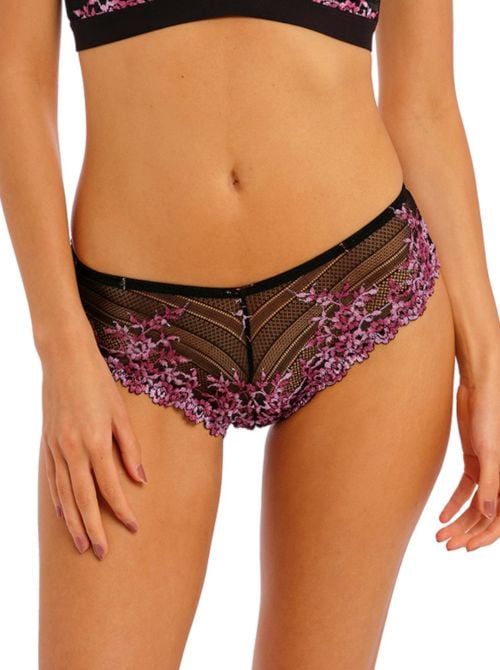 Embrace Lace tanga, black and berry WACOAL