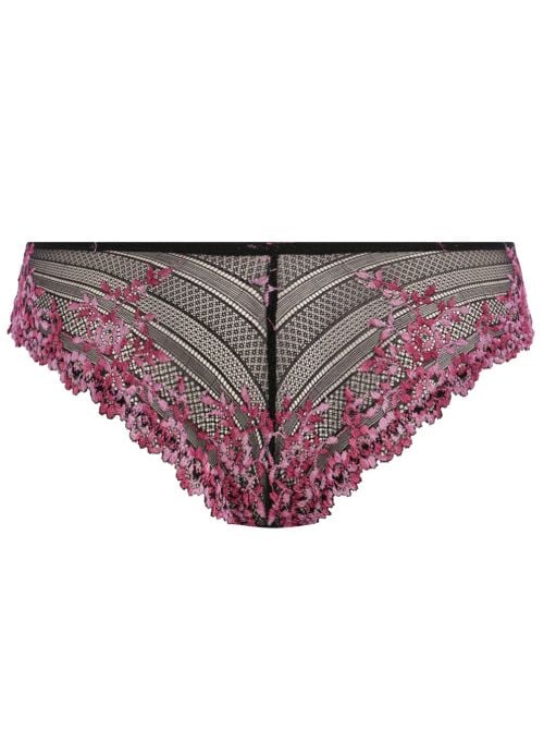 Embrace Lace tanga, black and berry