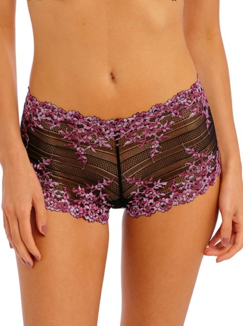 Embrace Lace short, black and berry WACOAL