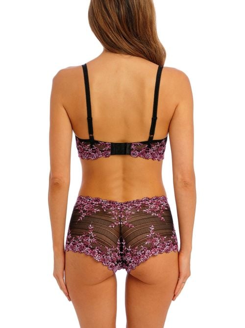 Embrace Lace short, black and berry