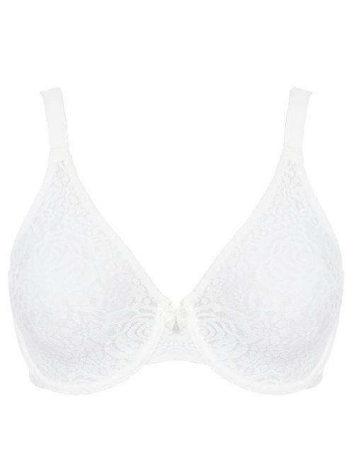 Halo Lace wired bra, ivory