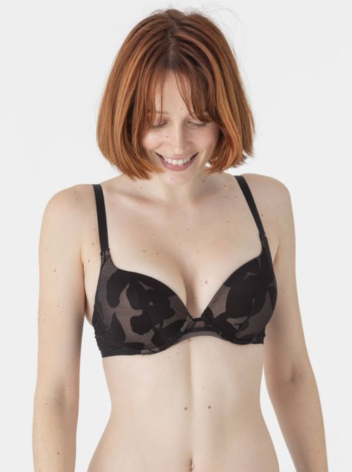 Ombrage Reggiseno Push Up, nero MAISONLEJABY