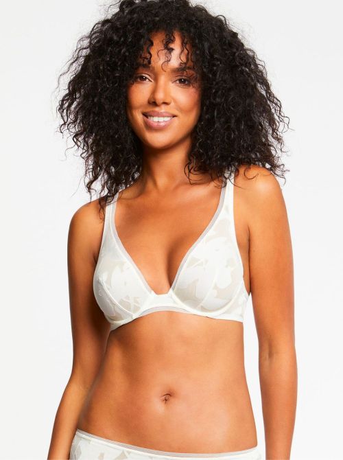 Ombrage triangle bra with underwire, ivory MAISONLEJABY