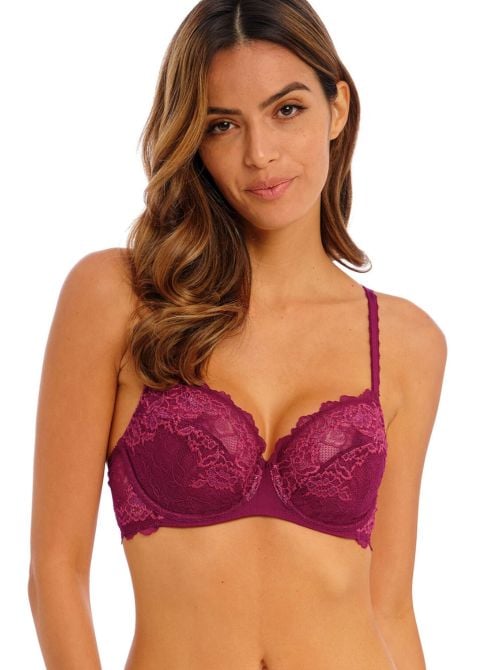 Lace Perfection Underwire bra, red plum