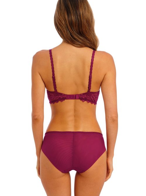 Lace Perfection Underwire bra, red plum