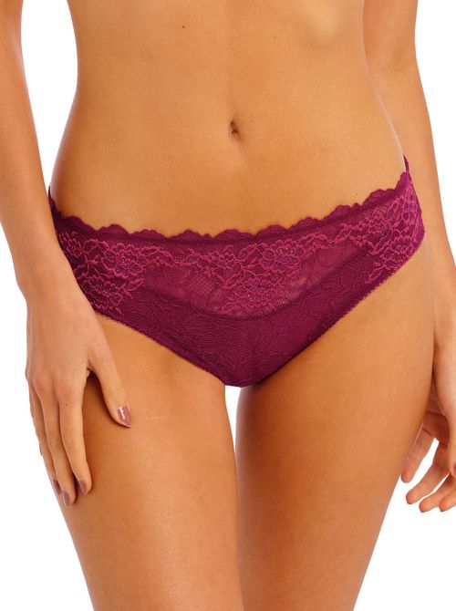 Lace Perfection brief, red plum