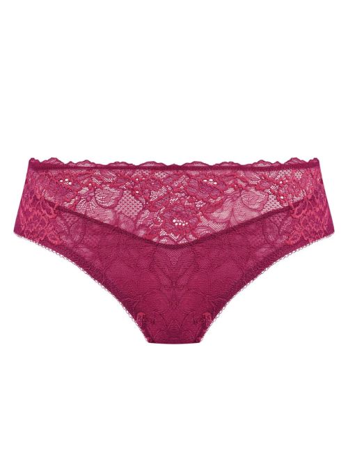 Lace Perfection slip, red plum