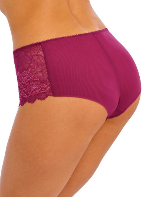 Lace Perfection shorty, red plum