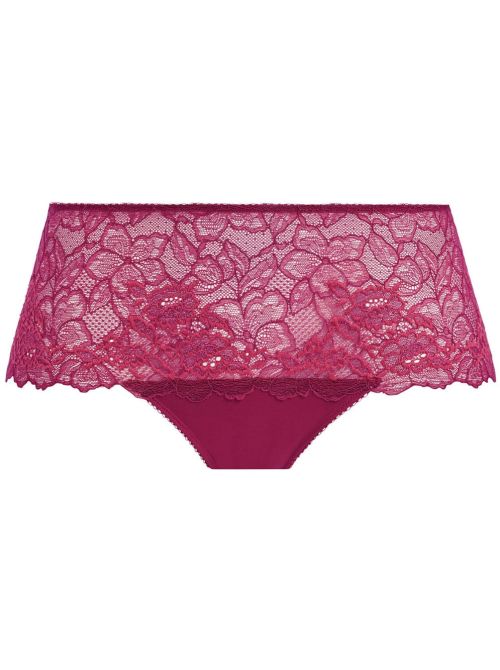 Lace Perfection shorty, red plum