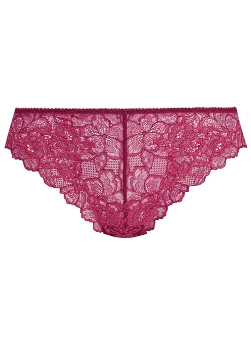Lace Perfection thong, red plum