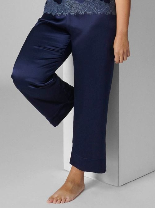 Dream pantalone in seta, blu