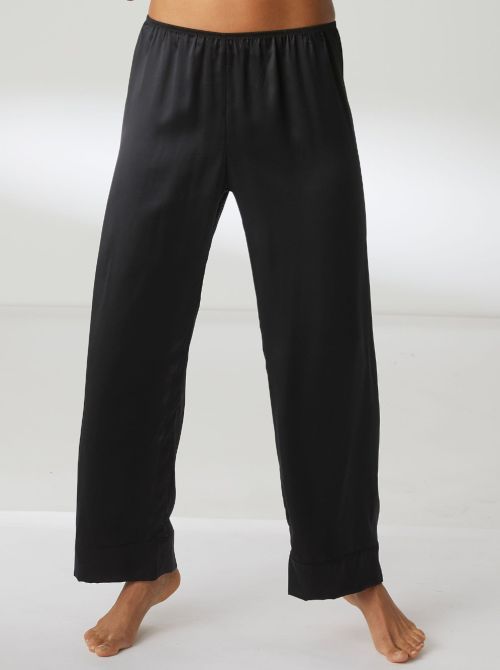 Dream silk pajama pants, black