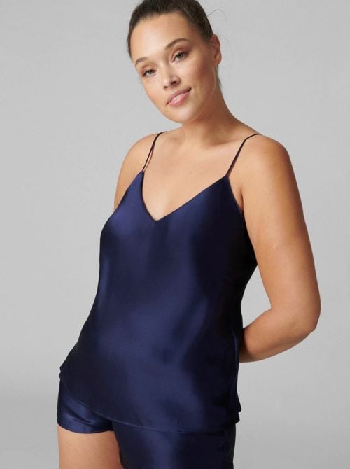 Dream silk top, blue