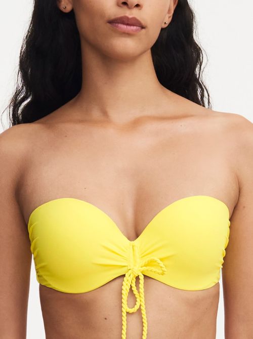Inspire bikini bandeau bra, sun yellow