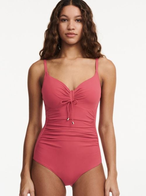 Inspire one piece swimsuit, garnet red