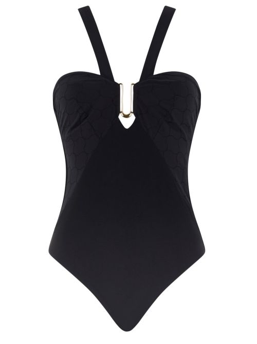 Glow one piece swimsuit, black