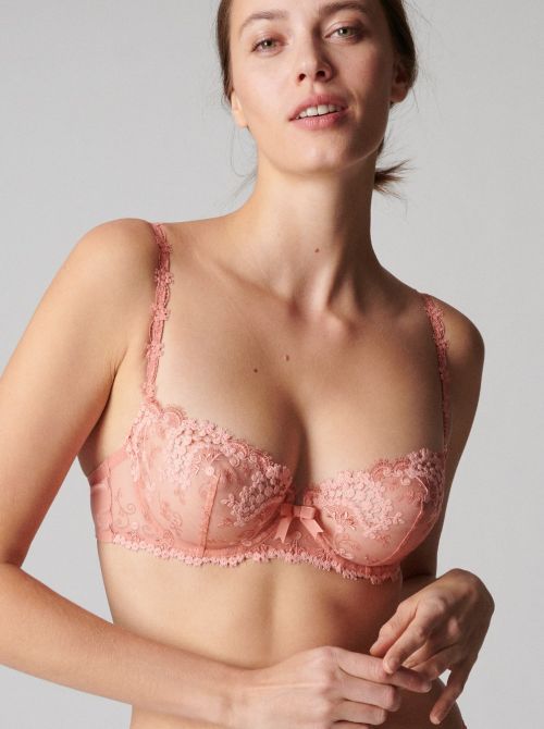 Wish balcony bra with underwire, pink SIMONE PERELE