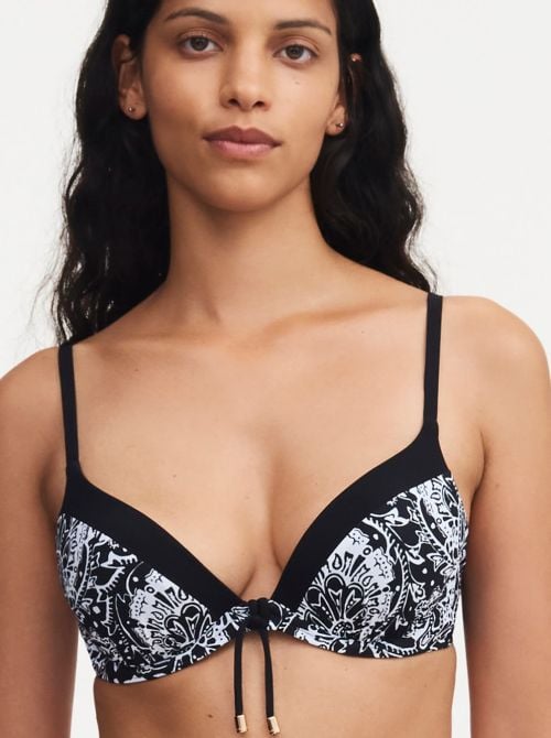 Flowers push up bra, pattern