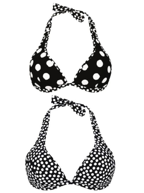 Mina reggiseno per bikini reversibile pois