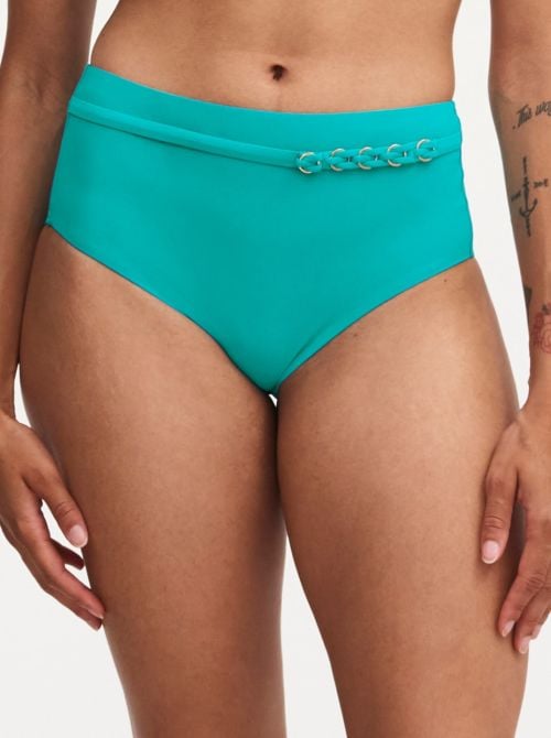 Emblem highwaisted bkini brief,turquoise