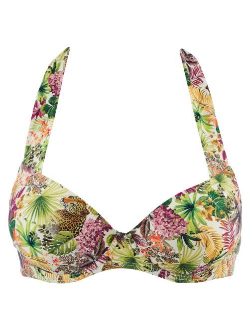 Exotic Fever padded bikini bra, tropical light