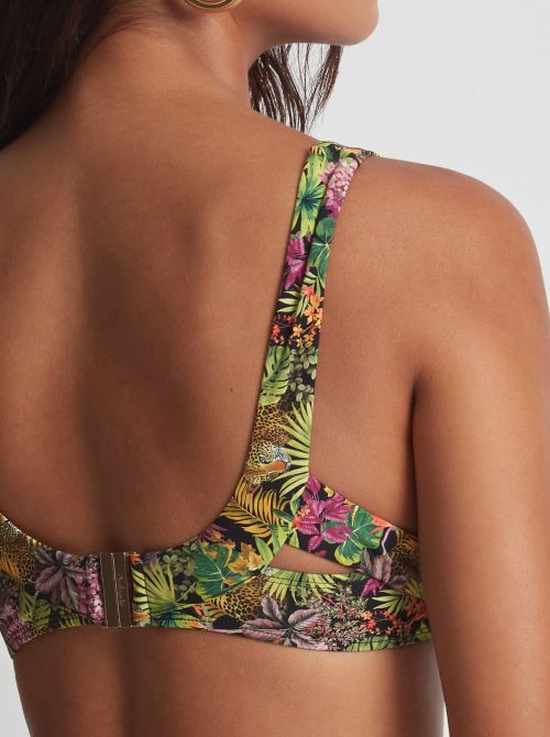 Exotic Fever triangle bikini bra, deep forest