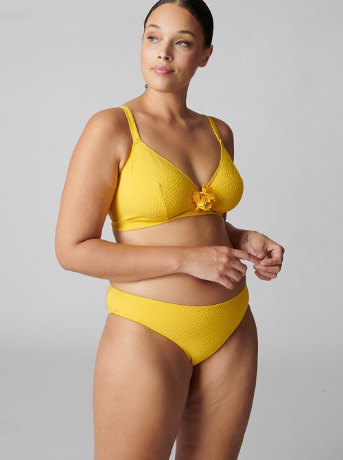 Dune bikini briefs, yellow SIMONE PERELE BEACHWEAR