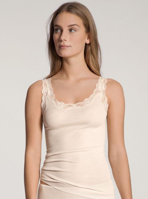 Richesse Lace 12990 Wool and silk top, cream white
