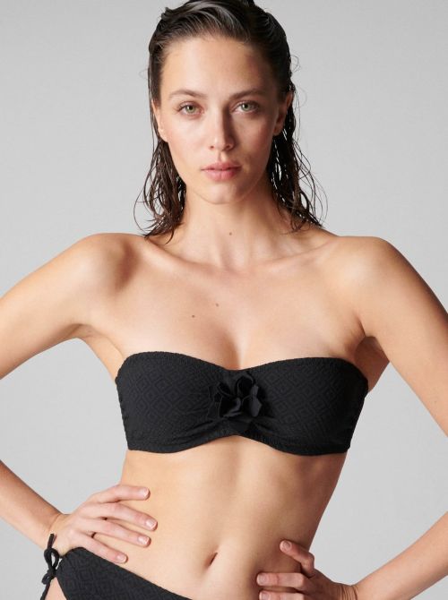 Dune wired bandaeu bra, black