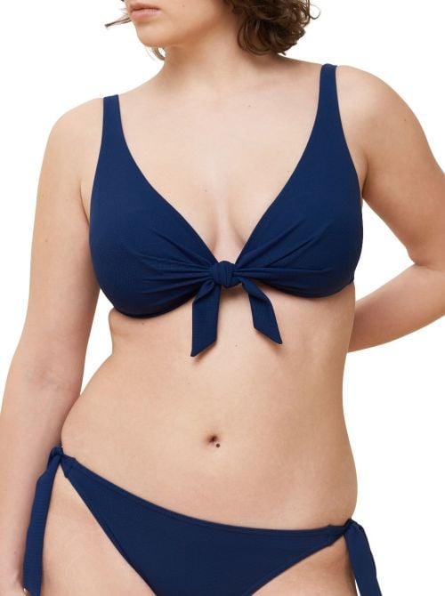 Summer Glow W underwired bikini top, midnight blue