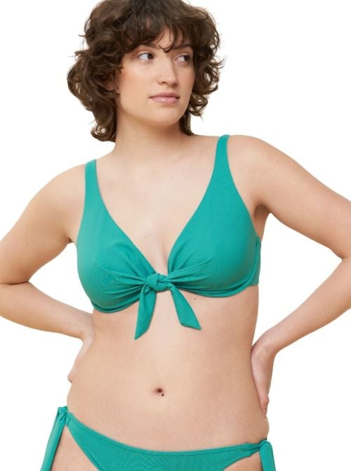 Summer Glow W underwired bikini top, green