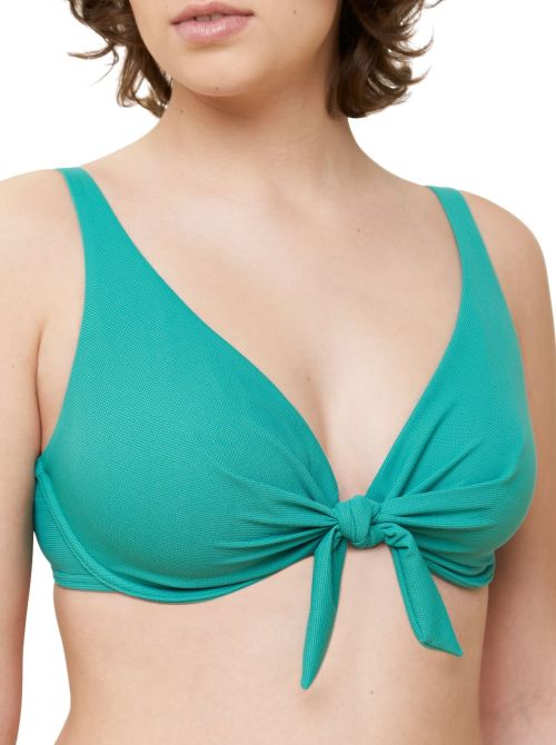 Summer Glow W underwired bikini top, green