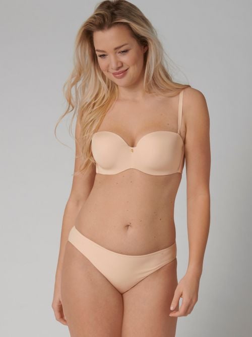 Body Make-Up Essentials WDP balcony bra with removable straps, nude