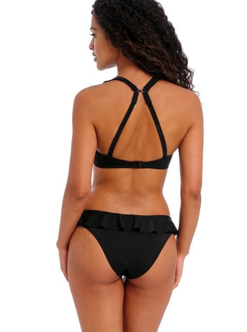 Jewel Cove plain Slip per bikini, nero