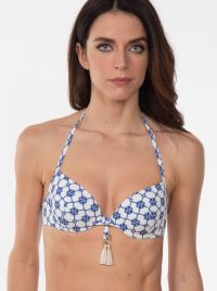 Jade bikini push up e slip, blu