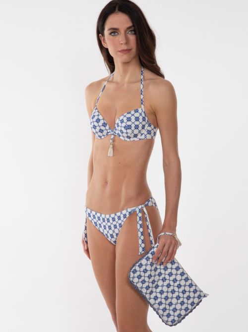Jade bikini push up bra and bottom, blue Valery prestige