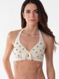 Royal Palm bikini brassiere e slip, avorio