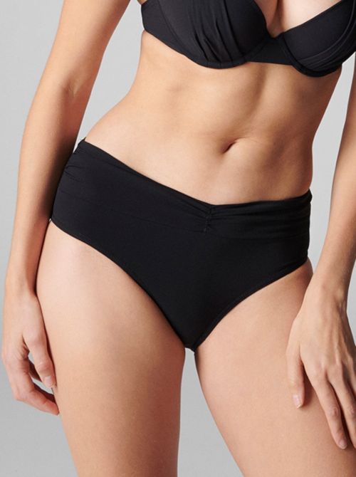 Mantra slip a vita alta per bikini, nero